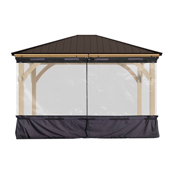 Yardistry Meridian Gazebo Winter Cover in Heavy-Duty PVC - 12 x 14-ft