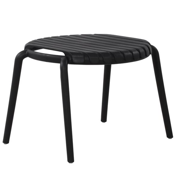 Corriveau Essentials Summer Round Side Table 20-in in Plastic - Black
