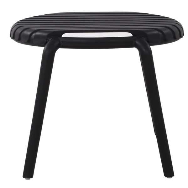 Corriveau Essentials Summer Round Side Table 20-in in Plastic - Black