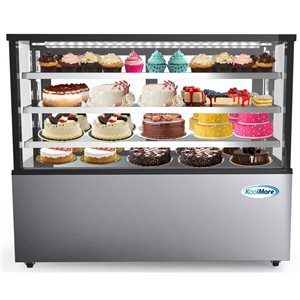 Koolmore Refrigerated Bakery Display Case 71-in 30-cu.ft. - Stainless Steel
