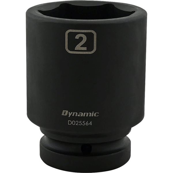 Dynamic Tools 2-in X 1-in Drive 6 Point Deep Length Impact Socket ...