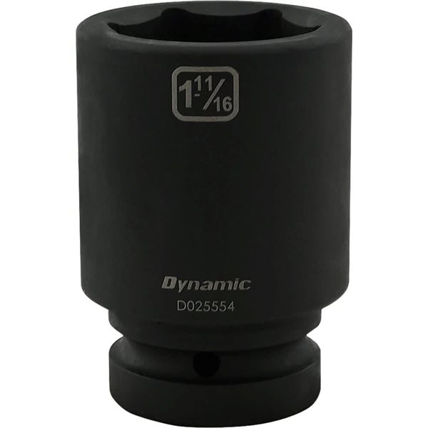 Dynamic Tools 1-11/16-in X 1-in Drive 6 Point Deep Length Impact Socket
