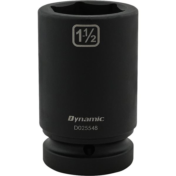 Dynamic Tools 1-1/2-in X 1-in Drive 6 Point Deep Length Impact Socket