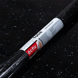 D-C-Fix Self-Adhesive Decor Vinyl Film of 26 x 78-in - Black Granite