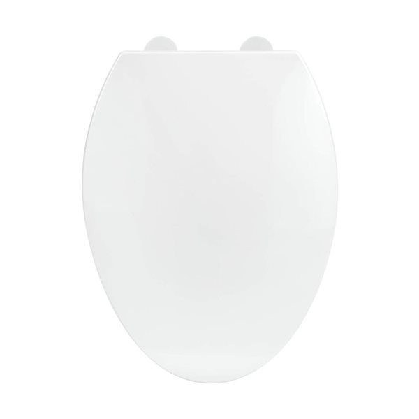 Transform Deluxe White Elongated Front Closed Toilet Seat with Slow-Close Hinges