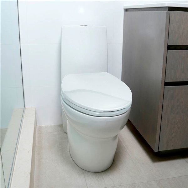 Transform Deluxe White Elongated Front Closed Toilet Seat with Slow-Close Hinges