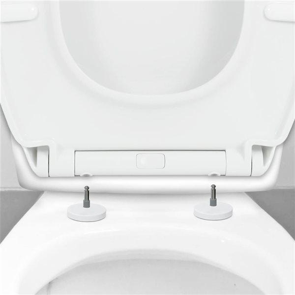 Transform Deluxe White Elongated Front Closed Toilet Seat with Slow-Close Hinges