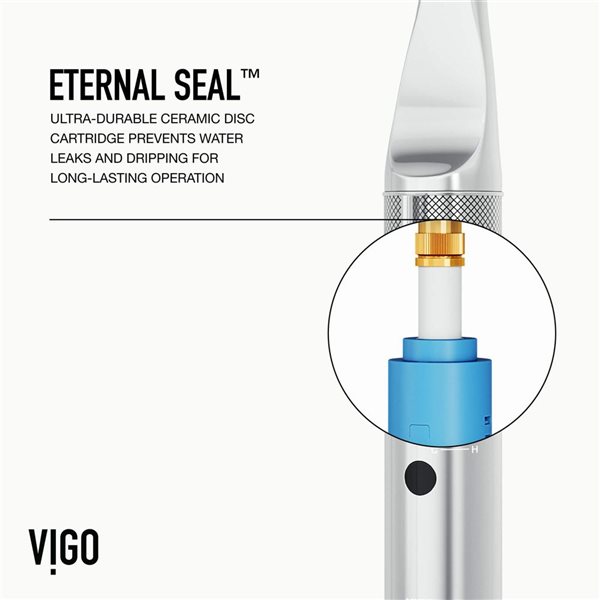 VIGO Jewel Pull-Out Kitchen Faucet 15-in with Touchless Sensor and One Handle - Chrome