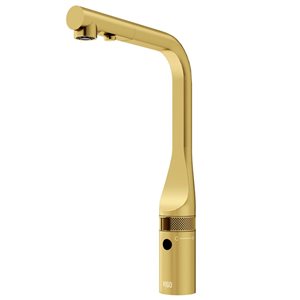 Robinet de cuisine Jewel VIGO 15 po avec capteur sans contact et une poignée, or brossé