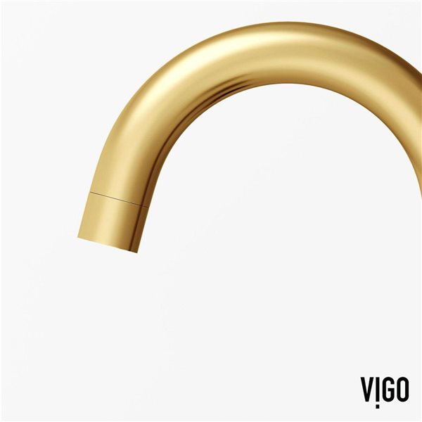 VIGO Jewel&nbsp;9-in H Two-Handle Bathroom Widespread Faucet - Matte Brushed Gold