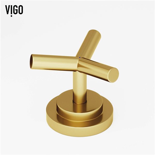 VIGO Jewel&nbsp;9-in H Two-Handle Bathroom Widespread Faucet - Matte Brushed Gold