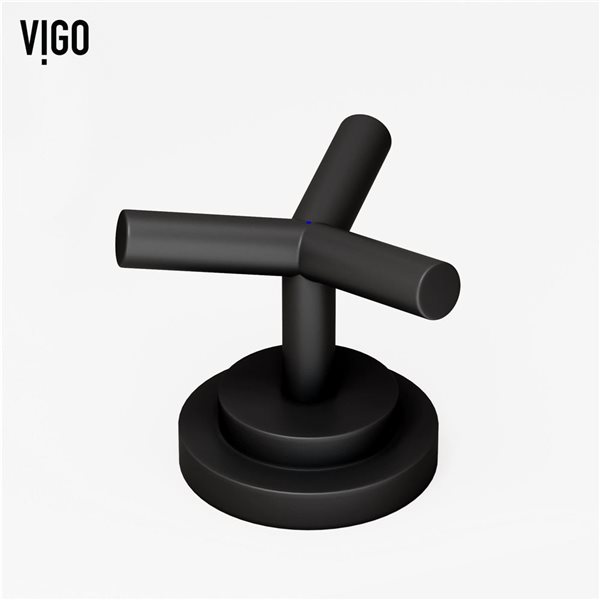 VIGO Jewel&nbsp;9-in H Two-Handle Bathroom Widespread Faucet - Matte Black