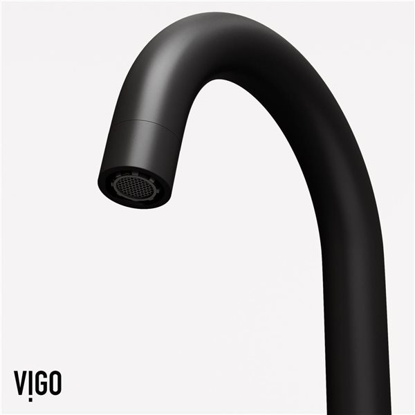 VIGO Jewel&nbsp;9-in H Two-Handle Bathroom Widespread Faucet - Matte Black