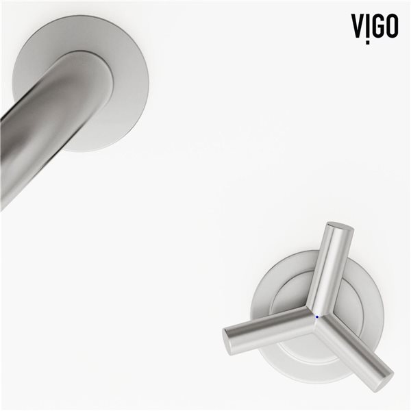 VIGO Jewel&nbsp;9-in H Two-Handle Bathroom Widespread Faucet - Brushed Nickel