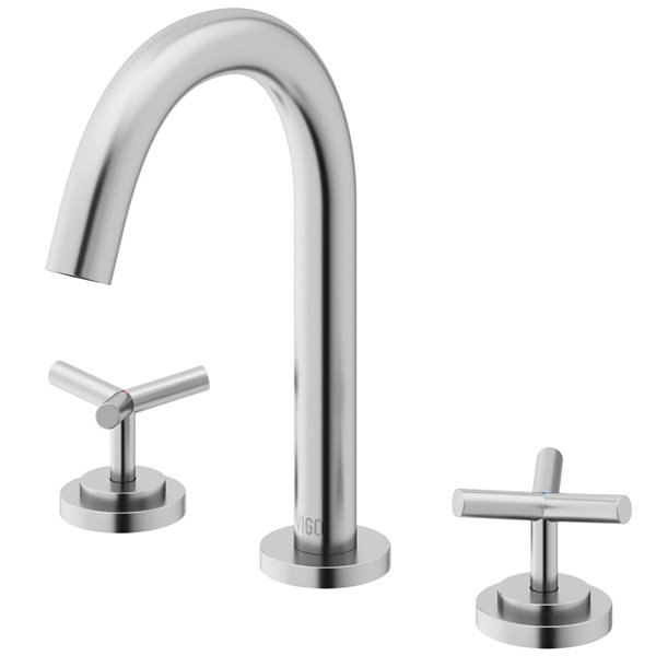 Jewel 9-In H Two-Handle Bathroom Widespread Faucet - Brushed Nickel, Three-Piece