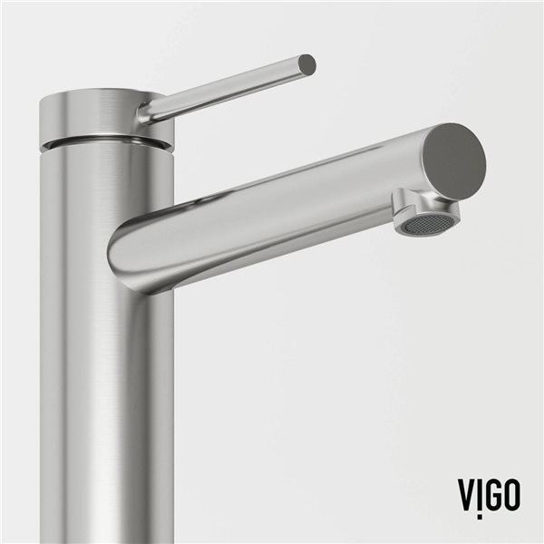 VIGO Jewel&nbsp;11-in H Single Handle One-Hole Bathroom Vessel Faucet - Brushed Nickel