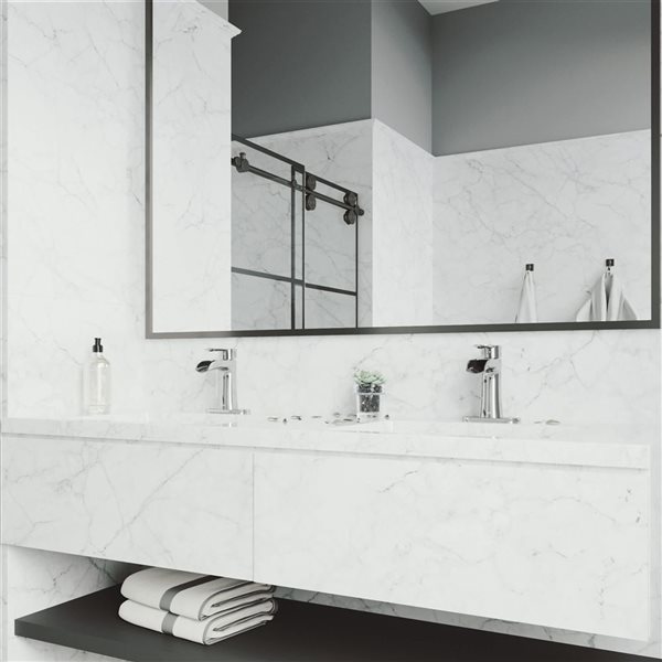 VIGO Paloma&nbsp;7-in H Single Handle One-Hole Bathroom Faucet with Deck Plate/Drain - Chrome