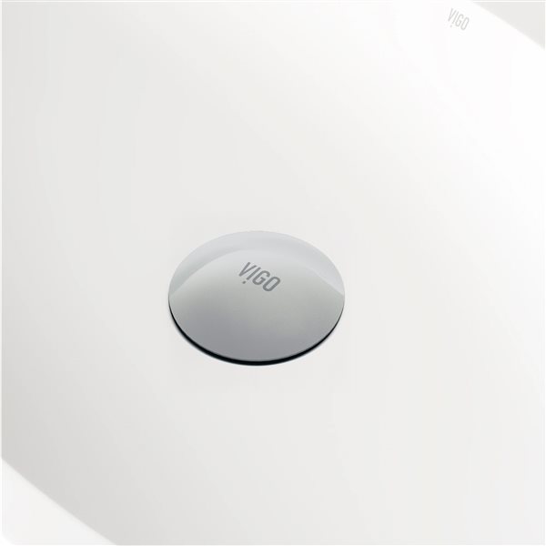 VIGO&nbsp;1.75-in W Vessel Bathroom Sink Pop-Up Drain and Mounting Ring - Chrome