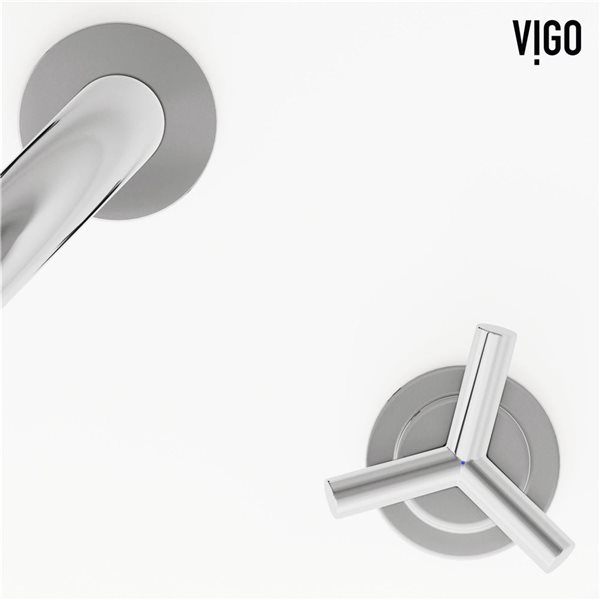 VIGO Jewel&nbsp;9-in H Two-Handle Bathroom Widespread Faucet - Chrome