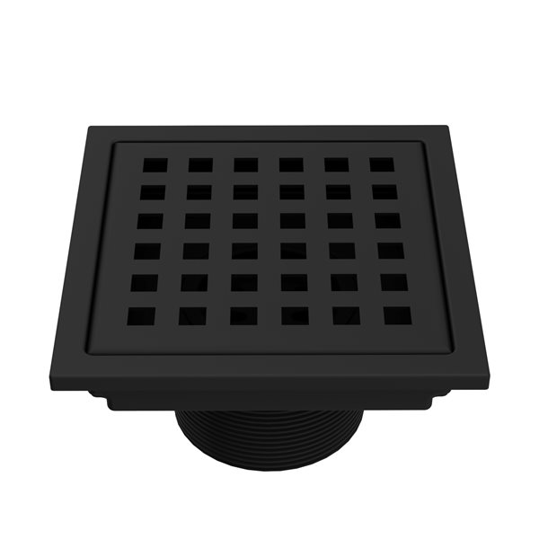 VIGO Elan Matte Black Square Shower Drain