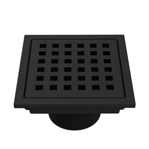 VIGO Elan Matte Black Square Shower Drain