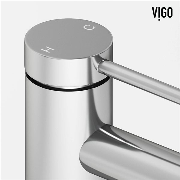 VIGO Jewel&nbsp;6-in H Single Handle One-Hole Bathroom Faucet - Chrome