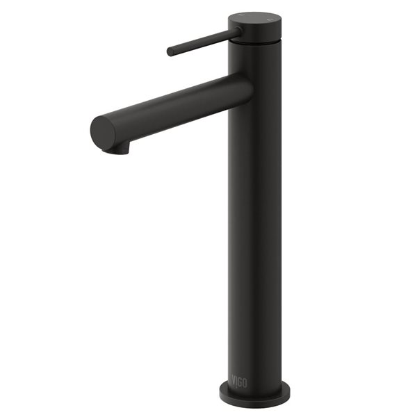 VIGO Jewel&nbsp;11-in H Single Handle One-Hole Bathroom Vessel Faucet - Matte Black