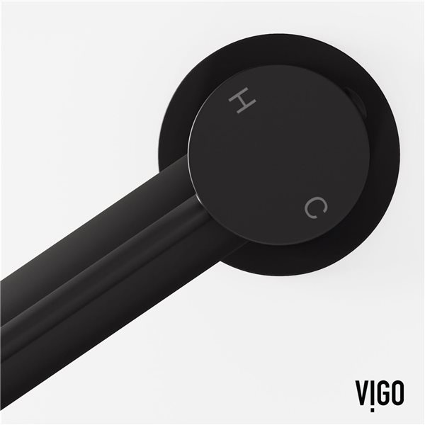 VIGO Jewel&nbsp;6-in H Single Handle One-Hole Bathroom Faucet - Matte Black