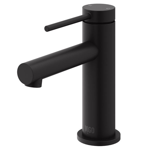 Jewel 6-In H Single Handle One-Hole Bathroom Faucet - Matte Black, Nickel
