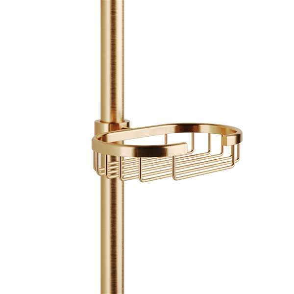PULSE ShowerSpas Kauai III Shower System Pre-Plumbed Surface-Mounted with 5-Function Hand Shower - Brushed Gold