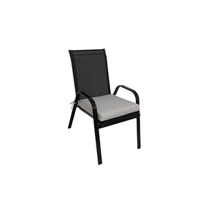 Bozanto Grey Polyester Highback Cushion for Outdoor Chair