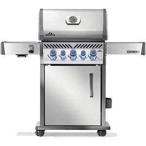 Gril Rogue PRO-S 425 par Napoleon en acier inoxydable au gaz naturel avec brûleurs latéral et arrière infrarouges