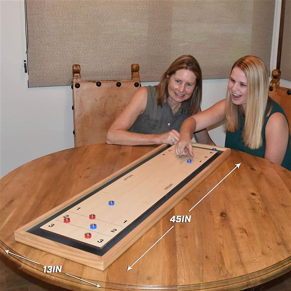 GoSports Shuffleboard and Curling 2-in-1 Board Game