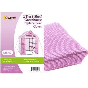 Ogrow Machrus Lilac 56 L x 56 W x 77-in H Polyethylene Greenhouse Replacement Cover