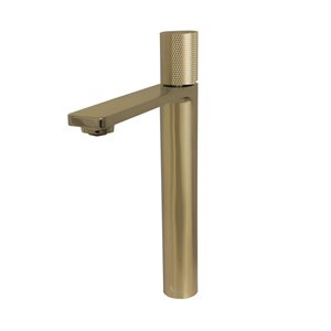 Stylish Nessa Single Handle 12 1/2-in Brushed Gold Vessel Bathroom Faucet