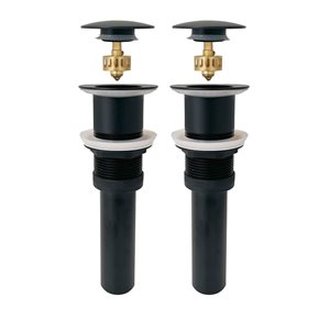 Stylish Matte Black Mushroom Pop-Up Vessel Sink Drain without Overflow - 2/Pk