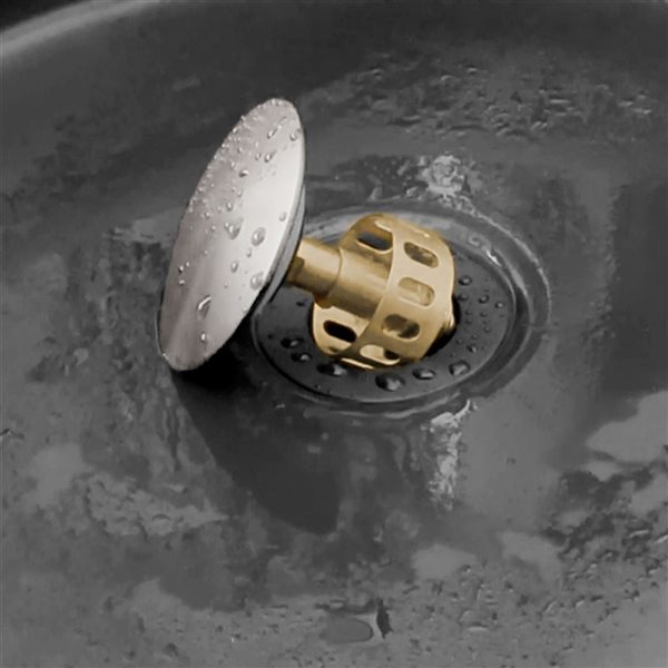 Stylish Brushed Nickel Pop-Up Vessel Sink Drain without Overflow - 2/Pk