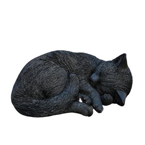 Figurine en polyrésine Hi-Line Gift Ltd. chat noir endormi