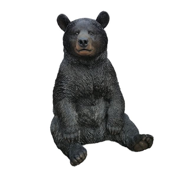 Hi-Line Gift Ltd. Polyresin Sitting Black Bear Figurine