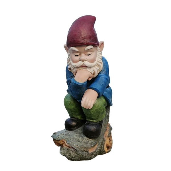 Hi-Line Gift Ltd. Thinking Gnome Polyresin Figurine