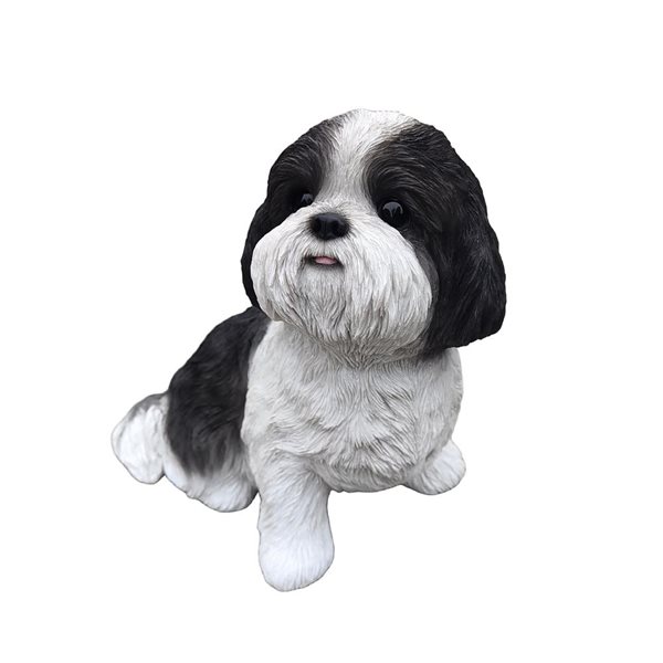 Hi-Line Gift Ltd. Black and White Dog Polyresin Figurine