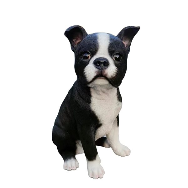 Hi-Line Gift Ltd. Black and White Dog Polyresin Figurine