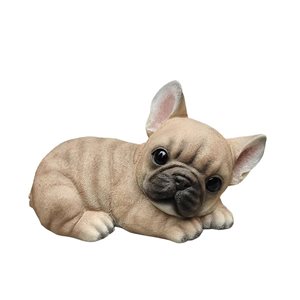 Hi-Line Gift Ltd. Rich Brown Resting French Bulldog Polyresin Figurine