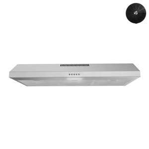 Streamline Macerata 36-in Stainless Steel Ductless Undermount 80CFM Range Hood