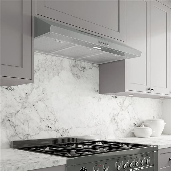 Streamline Macerata 36-in Stainless Steel Ductless Undermount 80CFM Range Hood