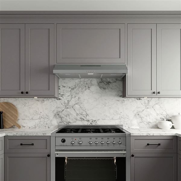 Streamline Macerata 36-in Stainless Steel Ductless Undermount 80CFM Range Hood