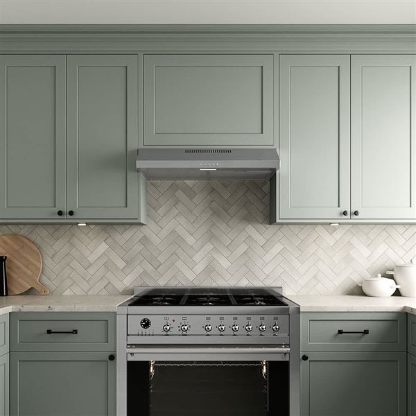 Streamline Vinadio 30-in Stainless Steel Convertible Undermount 80CFM Range Hood