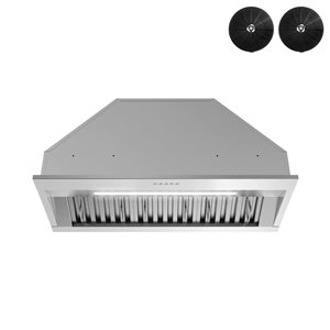 Streamline Novara 34-in Stainless Steel Ductless 350CFM Range Hood
