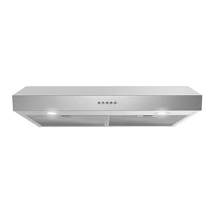 Streamline Rapallo 30-in Stainless Steel Ducted Undermount 165CFM Range Hood