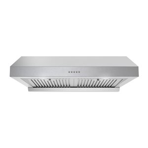 Streamline Ampezzo 30-in Stainless Steel Ducted Undermount 406CFM Range Hood
